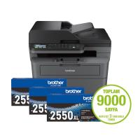 BROTHER MFC-L2806DW-3T A4 Siyah Çok Fonksiyonlu Faxlı Laser Yazıcı USB 2.0,Ethernet,Kablosuz Demo+2 Tonerli dubleks ÇİFT - 3